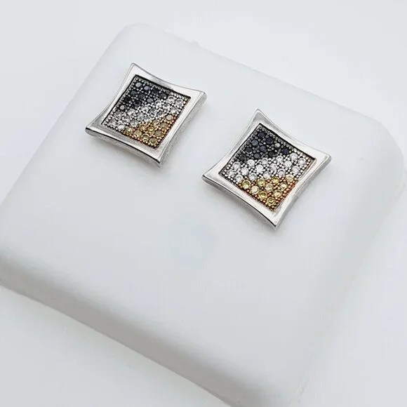 925 Sterling Silver Plated CZ Earrings, EVBRS688
